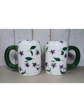 WAVERLY Garden Room Sweet Violets Salt & Pepper SHAKERS 3.5" Floral